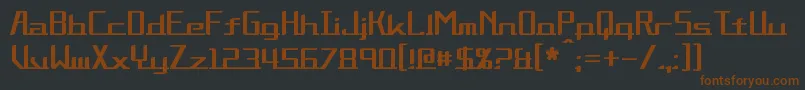 Alternation-fontti – ruskeat fontit mustalla taustalla