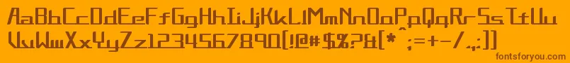 Alternation Font – Brown Fonts on Orange Background