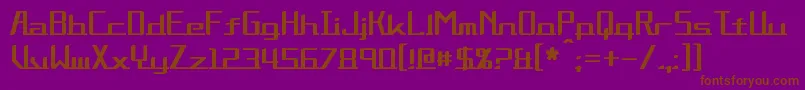 Alternation Font – Brown Fonts on Purple Background
