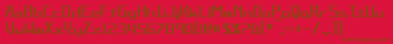 Alternation Font – Brown Fonts on Red Background