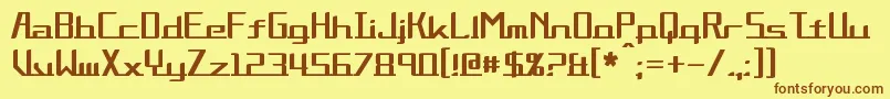 Alternation Font – Brown Fonts on Yellow Background