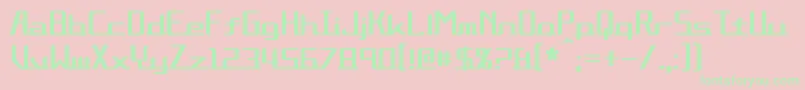 Alternation Font – Green Fonts on Pink Background