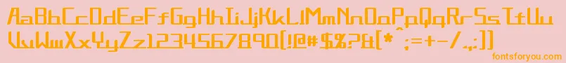Alternation Font – Orange Fonts on Pink Background