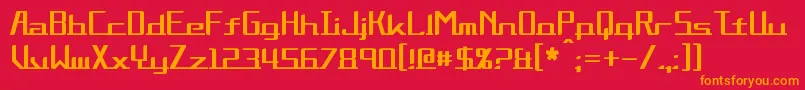 Alternation Font – Orange Fonts on Red Background