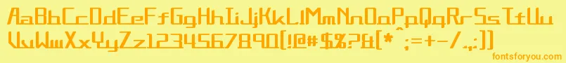 Alternation Font – Orange Fonts on Yellow Background