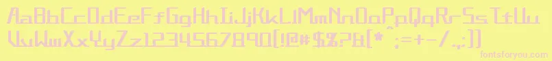Alternation Font – Pink Fonts on Yellow Background