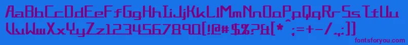 Alternation Font – Purple Fonts on Blue Background