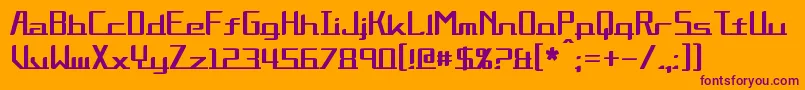 Alternation Font – Purple Fonts on Orange Background