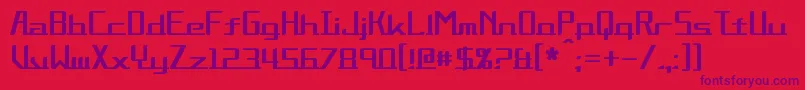 Alternation Font – Purple Fonts on Red Background