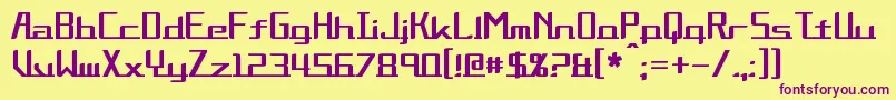 Alternation Font – Purple Fonts on Yellow Background