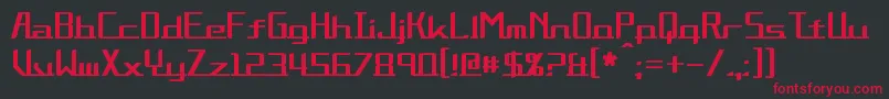 Alternation Font – Red Fonts on Black Background