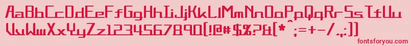 フォントAlternation – ピンクの背景に赤い文字