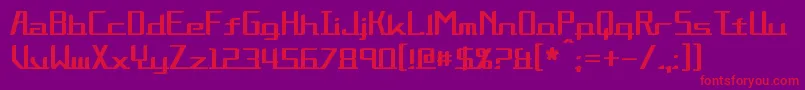 Alternation Font – Red Fonts on Purple Background