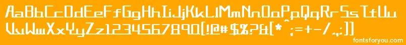 Alternation Font – White Fonts on Orange Background