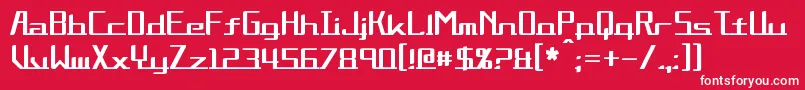 Alternation Font – White Fonts on Red Background