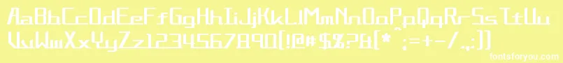フォントAlternation – 黄色い背景に白い文字