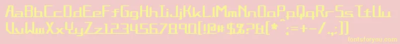 Alternation Font – Yellow Fonts on Pink Background