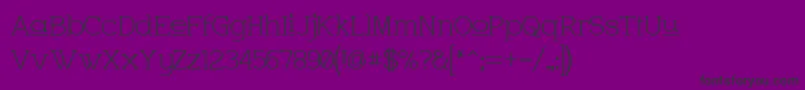 CharringtonUpper-Schriftart – Schwarze Schriften auf violettem Hintergrund