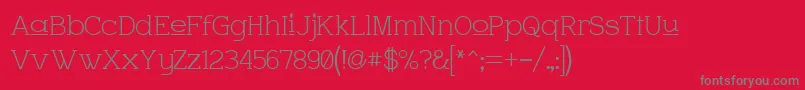 CharringtonUpper Font – Gray Fonts on Red Background