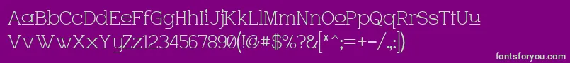 CharringtonUpper-Schriftart – Grüne Schriften auf violettem Hintergrund