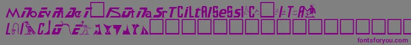SamuelRegular-Schriftart – Violette Schriften auf grauem Hintergrund