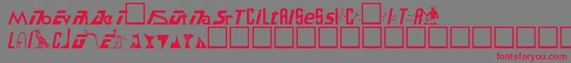 SamuelRegular-Schriftart – Rote Schriften auf grauem Hintergrund