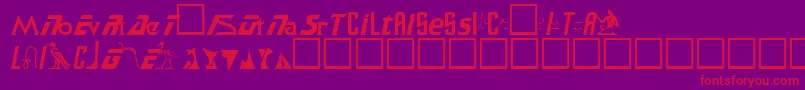 SamuelRegular Font – Red Fonts on Purple Background