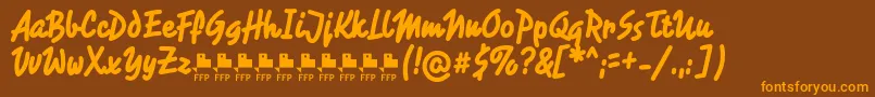 More about RotulonaHandFfp Font RotulonaHandFfp Font – Orange Fonts on Brown Background