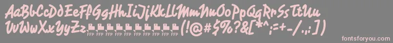 RotulonaHandFfp Font – Pink Fonts on Gray Background