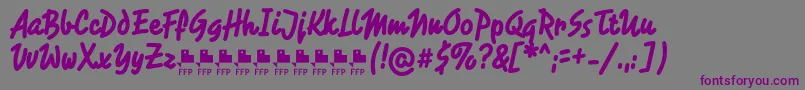 RotulonaHandFfp Font – Purple Fonts on Gray Background