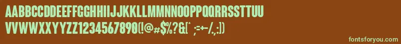 ColunaRounded Font – Green Fonts on Brown Background