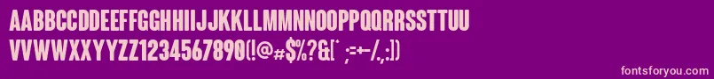 ColunaRounded Font – Pink Fonts on Purple Background