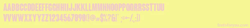 ColunaRounded Font – Pink Fonts on Yellow Background