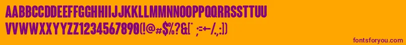 Шрифт ColunaRounded – фиолетовые шрифты на оранжевом фоне