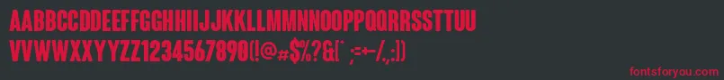 ColunaRounded Font – Red Fonts on Black Background