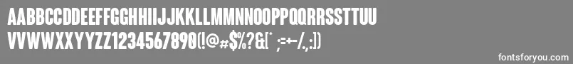 フォントColunaRounded – 灰色の背景に白い文字