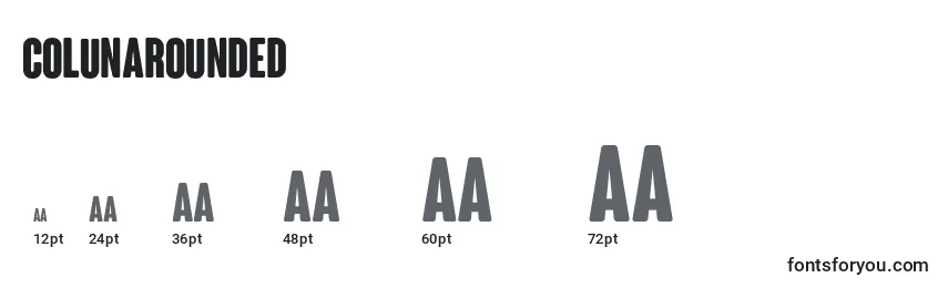 ColunaRounded Font Sizes