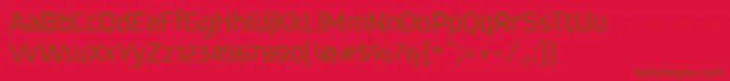KautivaCyrillicBook Font – Brown Fonts on Red Background