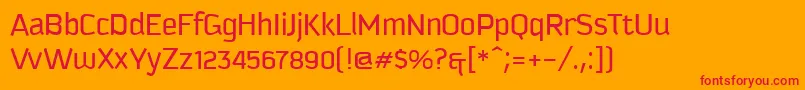 KautivaCyrillicBook Font – Red Fonts on Orange Background