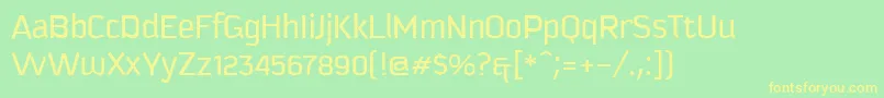 KautivaCyrillicBook Font – Yellow Fonts on Green Background