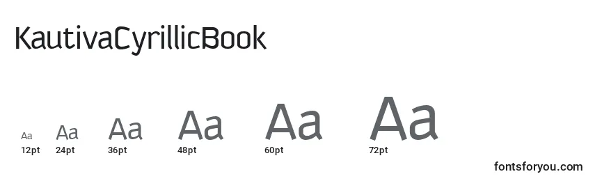 Размеры шрифта KautivaCyrillicBook