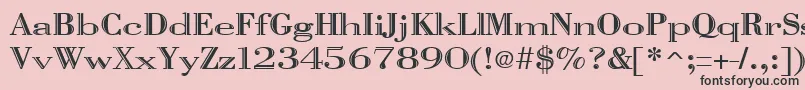 フォントVangardOpenRegular – ピンクの背景に黒い文字