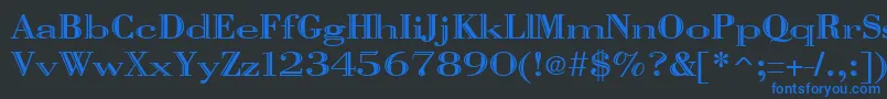 VangardOpenRegular Font – Blue Fonts on Black Background