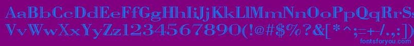 fuente VangardOpenRegular – Fuentes Azules Sobre Fondo Morado