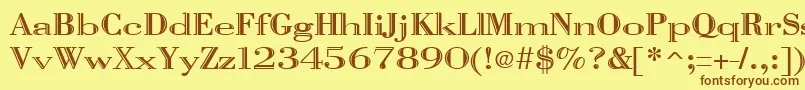 Шрифт VangardOpenRegular – коричневые шрифты на жёлтом фоне