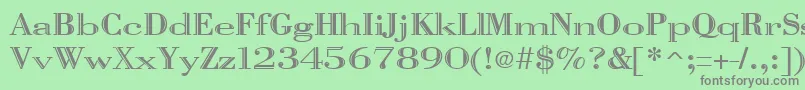 VangardOpenRegular Font – Gray Fonts on Green Background