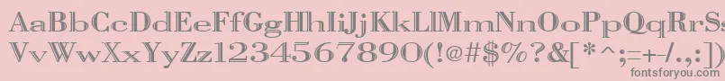 VangardOpenRegular Font – Gray Fonts on Pink Background