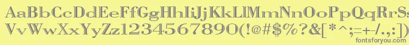 VangardOpenRegular Font – Gray Fonts on Yellow Background