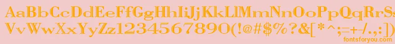 VangardOpenRegular Font – Orange Fonts on Pink Background