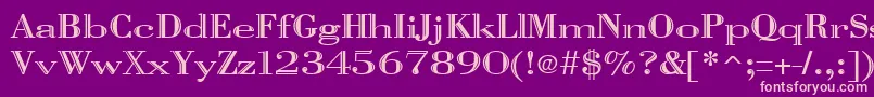 VangardOpenRegular Font – Pink Fonts on Purple Background